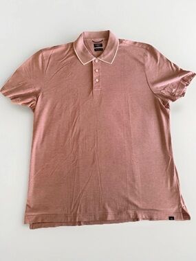Faherty Men's Short Sleeve Pique Polo Shirt - XL - Sedona Melange NWOT